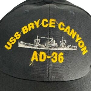 USS Bryce Canyon AD-36 Embroidered Black Baseball Cap Cobra Brand One Size F All